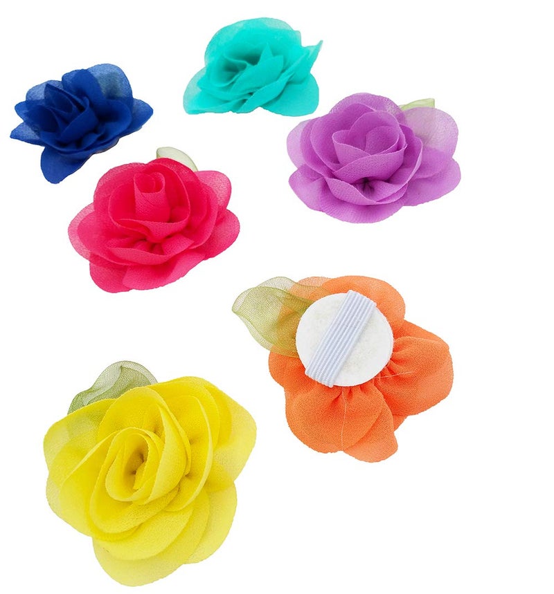 PET SHOW Dog Collar Charms Embellishment Rose Flower Accessories For Cat Puppy Collars Bowtie Valentine's Day Grooming Pack of 8 - Image 3